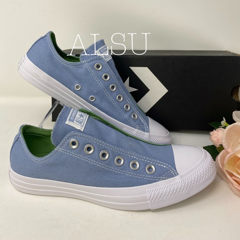 🌸Sale🌸 Converse Ctas Slip Canvas Indigo Fog Low Top Women's Size 6 164305C - Picture 6 of 7